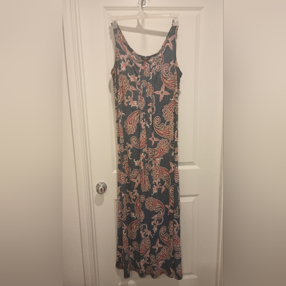 Paisley Print Maxi Dress